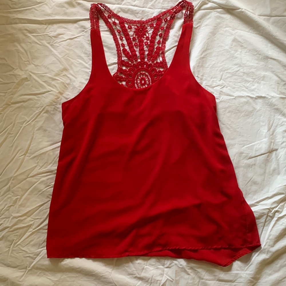 Red tank top